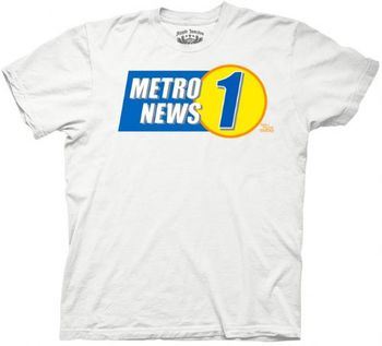 How I Met Your Mother Metro News 1 Logo Adult White T-Shirt