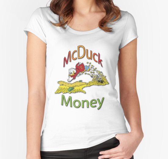 ‘Scrooge McDuck’ Women's Fitted Scoop T-Shirt by gizmomatrix T-Shirt