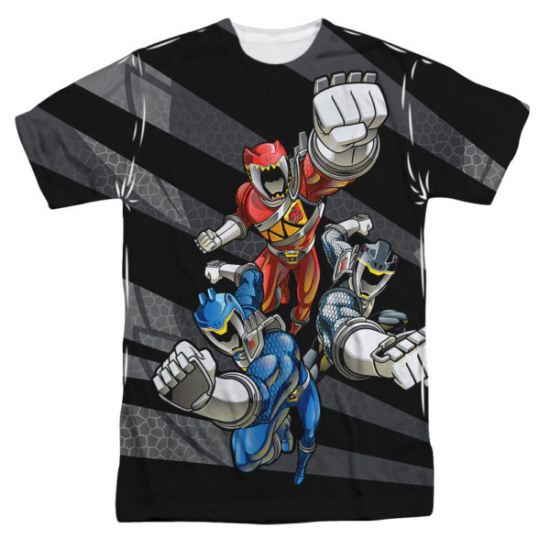 Power Rangers Shirt Flying Punches Sublimation Shirt