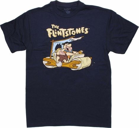 Flintstones Fred Barney Car T Shirt