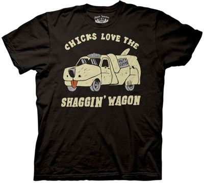 Dumb and Dumber Chicks Love the Shaggin Wagon Black Adult T-shirt