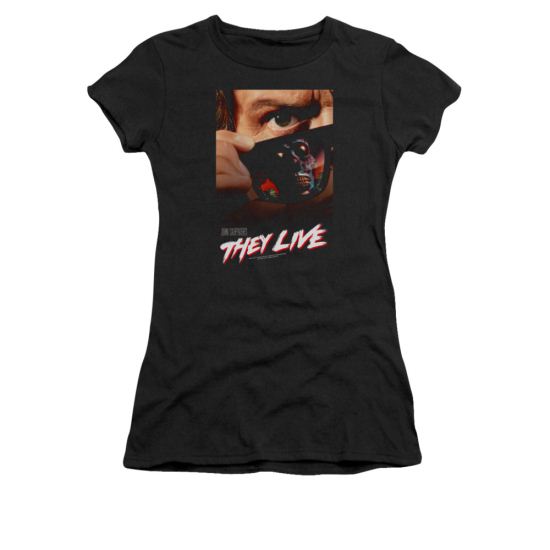 They Live Shirt Juniors Poster Black Tee T-Shirt