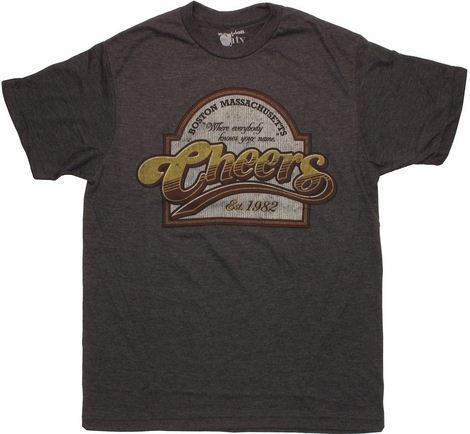 Cheers 1982 Sign T Shirt Sheer