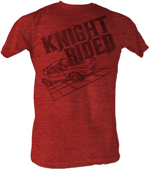 Knight Rider Halftone Logo Red T-shirt