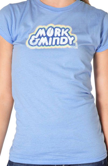 Jr Mork and Mindy Distressed Logo Shirt
