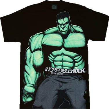 Incredible Hulk Bruce Belt Black T-shirt