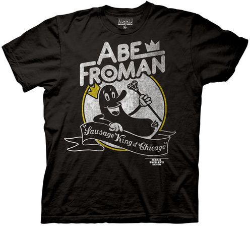 Ferris Bueller's Day Off Abe Froman Sausage King Black Mens T-shirt