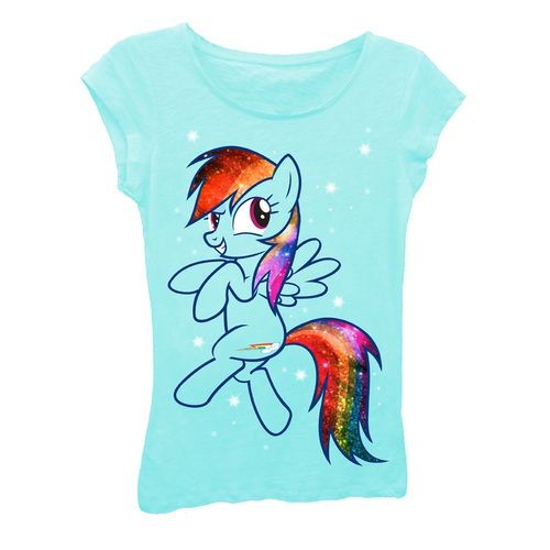 My Little Glitter on Mane Rainbow Dash Youth Light Blue T-Shirt