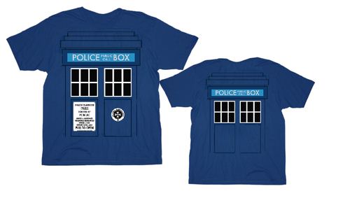 Doctor Who Daleks Tardis Police Box Toddler Navy T-Shirt