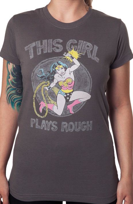 Ladies This Girl Plays Rough Shirt
