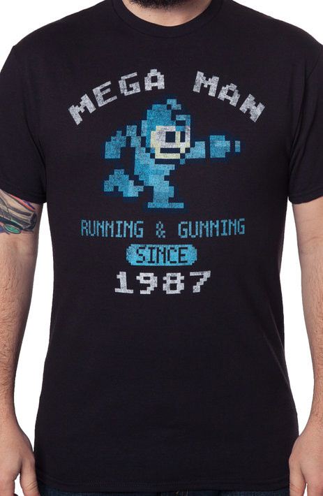 Black 1987 Mega Man T-Shirt