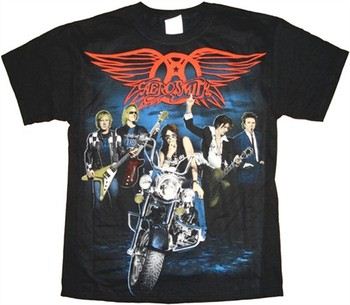 Aerosmith Group Logo Bike T-Shirt