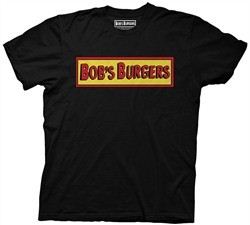 Bob's Burgers Shirt Logo Adult Black Tee T-Shirt