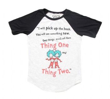 Dr. Seuss Two Things Thing 1 and Thing 2 Rules Juniors T-Shirt