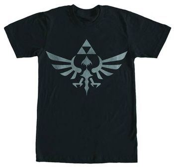 Legend Of Zelda Skyward Triforce Blk T-Shirt 