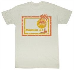 Magnum PI T-shirt Wrecked Classic Adult Dirty White Tee Shirt