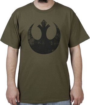 Green Distressed Rebel Star Wars T-Shirt