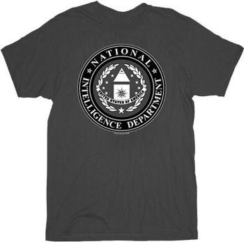 Stargate National Intelligence Department Adult Charcoal T-shirt
