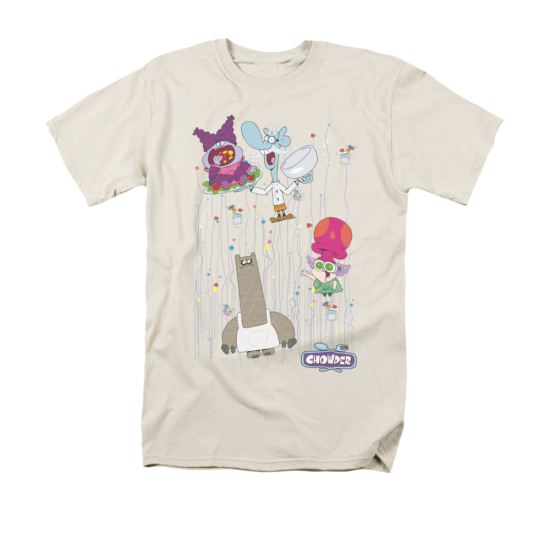 Chowder Shirt Dots Collage Adult Cream Tee T-Shirt