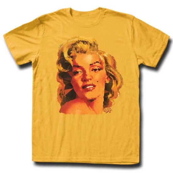 Marilyn Monroe Shirt Blotchy Photo Gold T-Shirt