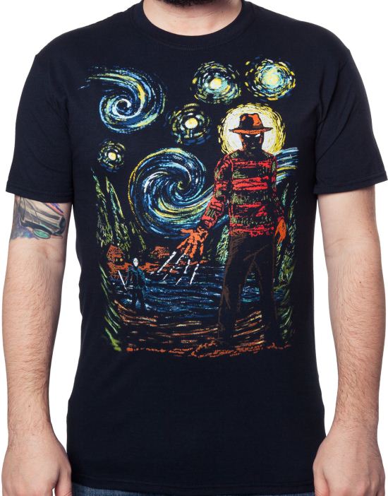 Starry Nightmare Freddy and Jason T-Shirt