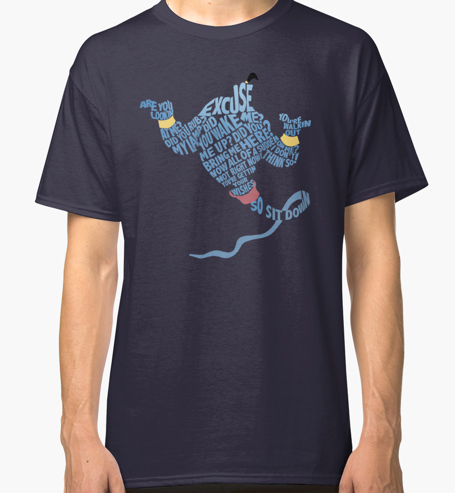 Are you talking to me? - Genie Aladdin Classic T-Shirt by Lina LaVonne Designs T-Shirt