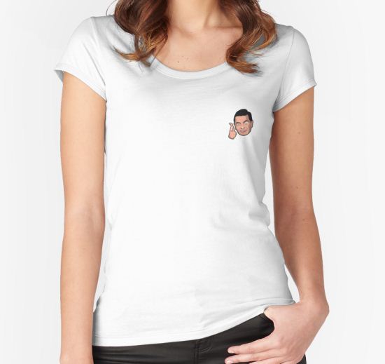Mr. Bean Mini Head Women's Fitted Scoop T-Shirt by RNesbitt T-Shirt