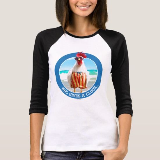 Rooster Dude Chillin' at Beach in Swim Trunks T-Shirt