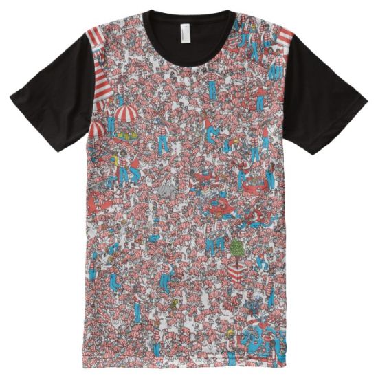 Where's Waldo Land of Woofs All-Over Print T-shirt