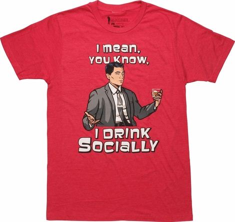 Archer Drink Socially T-Shirt Sheer