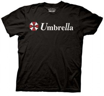 Resident Evil Umbrella Corporation Classic Logo Black Adult T-shirt