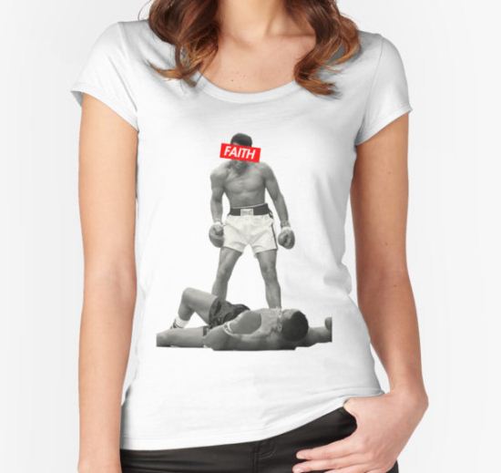 Muhammad Ali Faith Merchandise Women's Fitted Scoop T-Shirt by aq666 T-Shirt