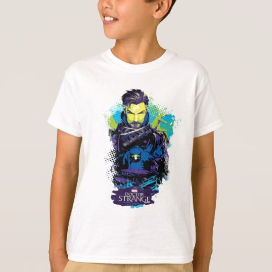 Doctor Strange Neon Paint Graphic T-Shirt
