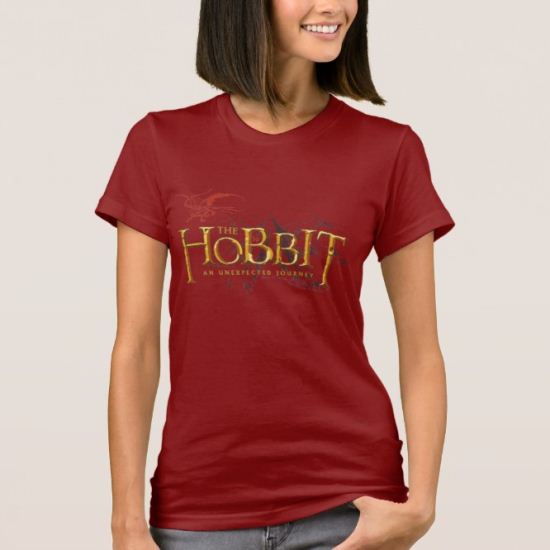 The Hobbit Logo Over Mountains T-Shirt
