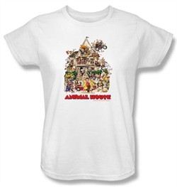 Animal House Ladies T-shirt Movie Poster Art White Tee Shirt