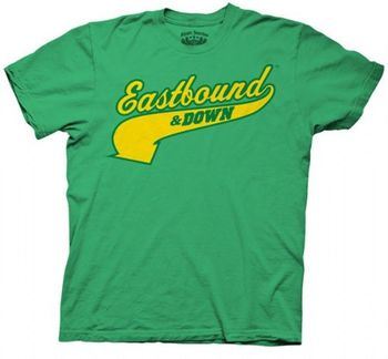 Eastbound and Down Charros Kenny Powers 55 Jersey Green Adult T-shirt