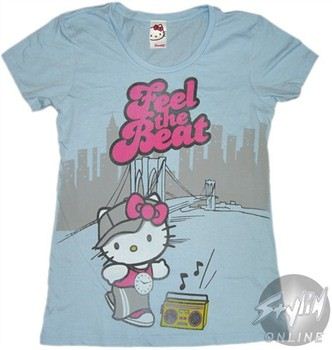 Hello Kitty Feel the Beat Baby Doll Tee by MIGHTY FINE