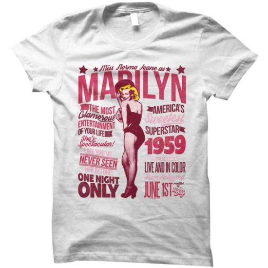 Marilyn Monroe Shirt Juniors One Night Only White T-Shirt