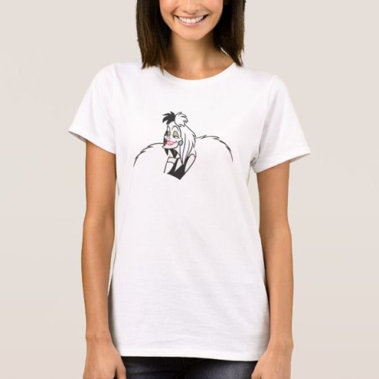 101 Dalmatians Cruella deville villain smiling T-Shirt