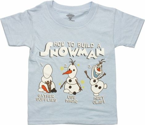 Frozen Olaf How to Build a Snowman Toddler T Shirt