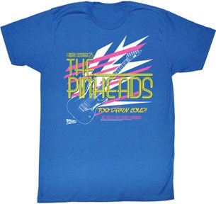 Back To The Future Movie Red White /& Blue McFly Brown Adult T Shirt