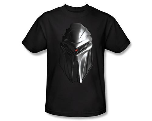 Battlestar Galactica Cylon Head Black Adult T-shirt