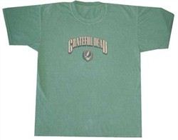 Grateful Dead Shirt Stealie Pigment Dyed Green Tee T-Shirt