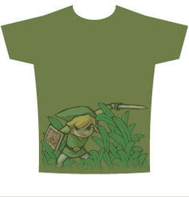 Link Cuts Weeds Legend of Zelda T-Shirt 