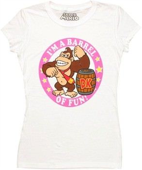 Nintendo Donkey Kong I'm a Barrel of Fun Baby Doll Tee