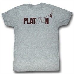 Platoon Shirt Platoon Logo Adult Heather Grey Tee T-Shirt