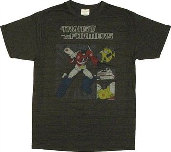 Transformers Autobot Four Character Boxes T-Shirt Sheer