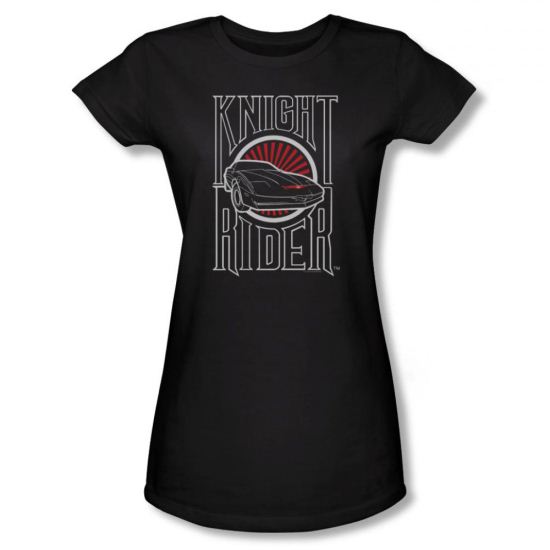 Knight Rider Shirt Juniors Logo Black T-Shirt