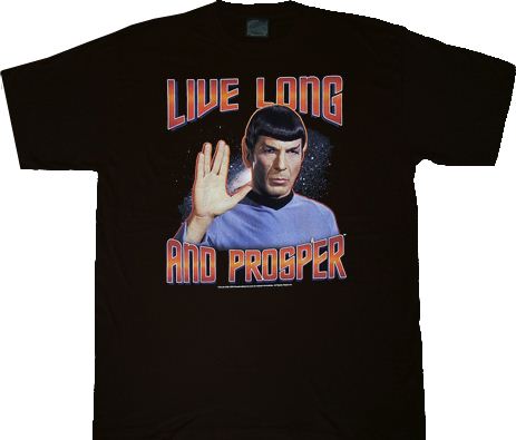 Star Trek Live Long and Prosper Black T-shirt