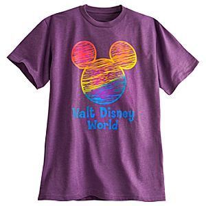 Mickey Mouse Icon Rainbow Tee for Adults - Purple